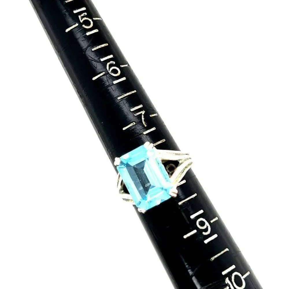 Lovely‎ Exquisite Sterling Large Topaz Ring